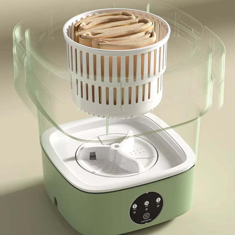 Foldable Mini Washing Machine for Socks Underwear Panties Portable Mini Washing Machine Big Capacity 3 Models with Spinning Dry