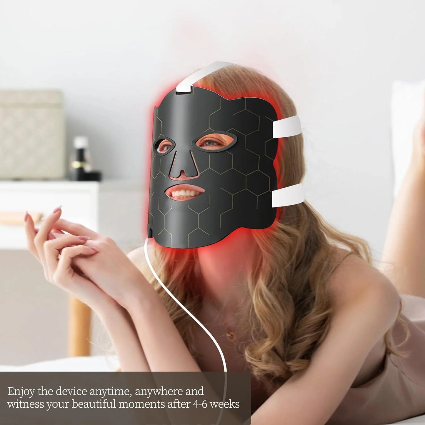 LED Face Mask Light Therapy Skin Care Mask – 7 Color Photon Technology for Anti-Aging, Skin Clarity & Tone Enhancement
