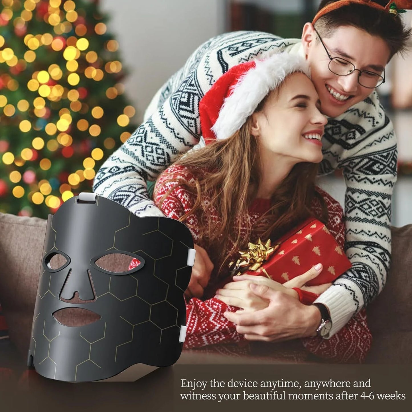 LED Face Mask Light Therapy Skin Care Mask – 7 Color Photon Technology for Anti-Aging, Skin Clarity & Tone Enhancement