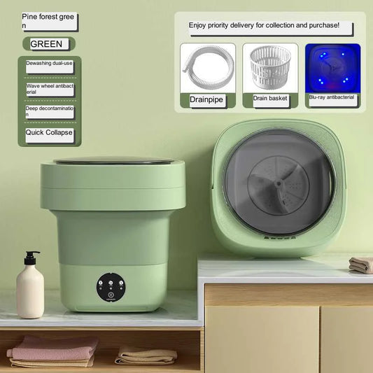 Foldable Mini Washing Machine for Socks Underwear Panties Portable Mini Washing Machine Big Capacity 3 Models with Spinning Dry
