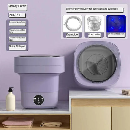 Foldable Mini Washing Machine for Socks Underwear Panties Portable Mini Washing Machine Big Capacity 3 Models with Spinning Dry